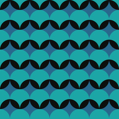 Curved fan geometric seamless pattern © deepika