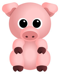 Obraz na płótnie Canvas cute little pig