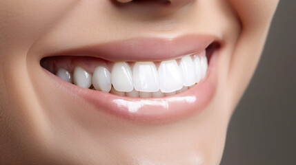 Obraz premium Perfect White Smile, Generative AI, Illustration