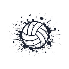 grunge volleyball vector
