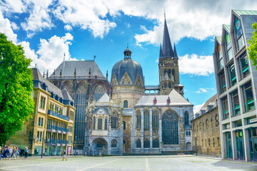 Fototapeta na wymiar Aachen Cathedral, Germany