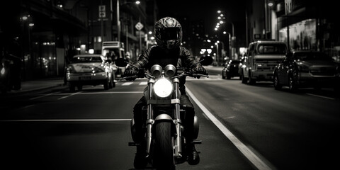 Street biker. Ai generated
