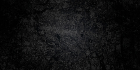 Dark black stone wall grunge backdrop texture background. monochrome slate grunge concrete wall black backdrop vintage marbled textured border background.