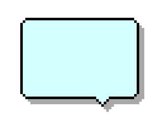 レトロゲーム風のドット絵枠吹き出し