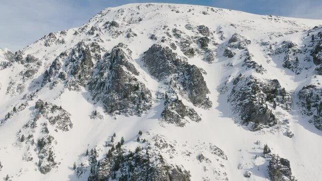 snow covered mountains