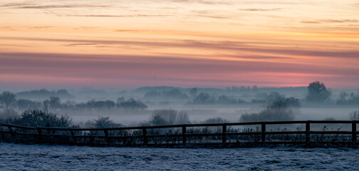 Obraz premium Winter sunset