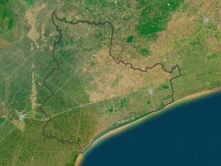 Bac Lieu, Vietnam. High-res satellite. No legend