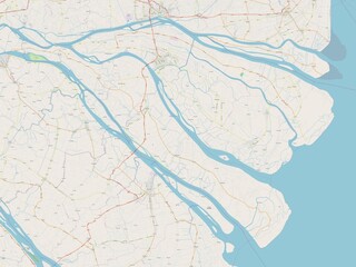 Fototapeta premium Ben Tre, Vietnam. OSM. No legend