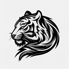 Fototapeta premium logo designs of siberian tiger. tiger head illustration. bigcat. logo of wildlife. AI generative