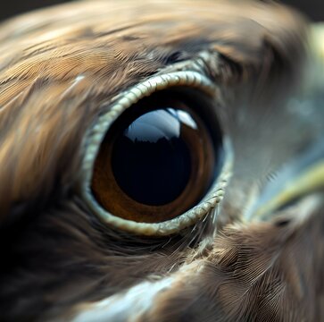macro close up of an eagle eye