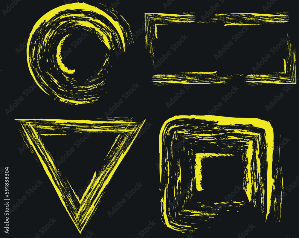 Fototapete grunge yellow urban vector texture template. dark messy dust overlay distress background. easy to cr