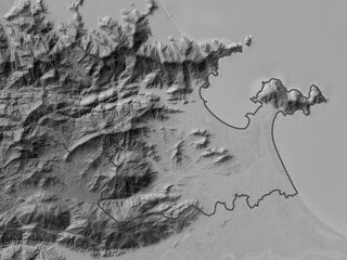 a Nang, Vietnam. Grayscale. No legend