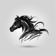 logo designs of horse head. horse illustration. farm animals. logo of wildlife. AI generative
