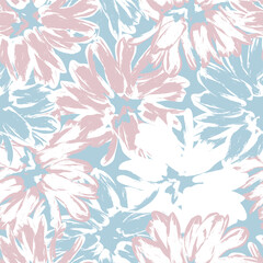 Pastel Abstract Floral Seamless Pattern Design