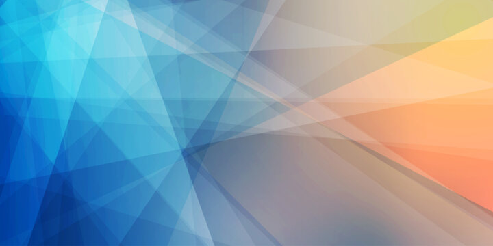 Colorful 3D Modern Style Triangle Shaped Translucent Overlaying Planes, Geometric Shapes Pattern, Broken Glass Effect, Abstract Futuristic Vector Background, Brown and Blue Texture Design Template
