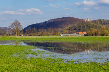 The ruin of Brandenburg castle in Thuringia