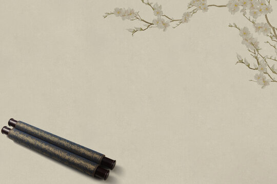 Chinese wind scroll