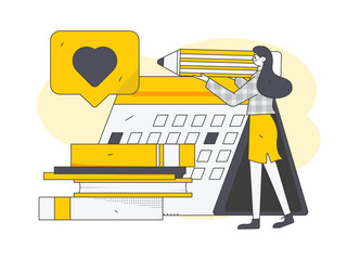 Sign in people flat vector concept operation hand drawn illustration
