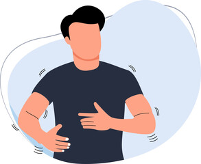 young man doing jogging activities