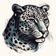 Jaguar On White Background Logo. Generative AI