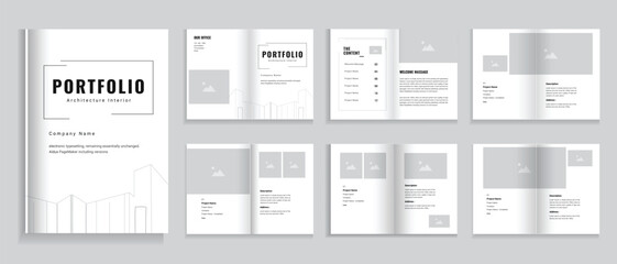 architecture portfolio design professional minimal portfolio template interior portfolio