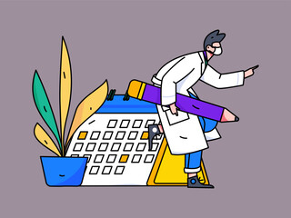 Sign in people flat vector concept operation hand drawn illustration
