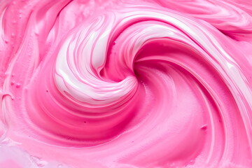 mixing swirls of pink ice cream mixture background created with generative ai	