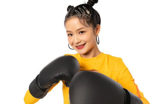 Young women boxer