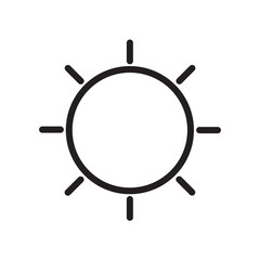 Fototapeta premium Bold Black Sun Icon for Bright and Radiant Designs