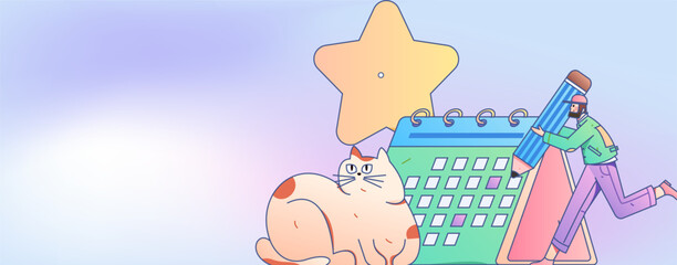 Sign in people flat vector concept operation hand drawn illustration
