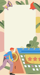 Sign in people flat vector concept operation hand drawn illustration
