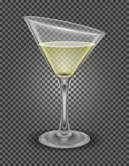 martini cocktail alcoholic drink glass vector illustration