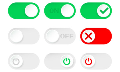 Buttons or toggle icons 