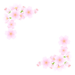 Spring cherry blossom frame decoration set
