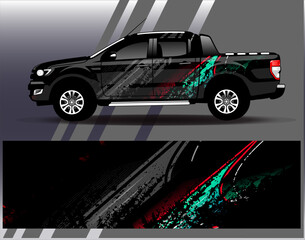 Car wrap design vector. Graphic abstract stripe racing background kit designs for wrap vehicle  race car  rally  adventure and livery