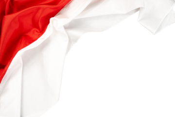 satin Indonesia flag for banner frame