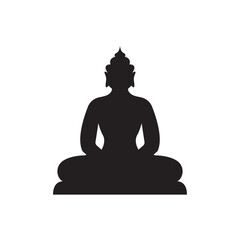 Buddha icon. vector illustration logo template.