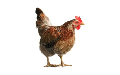 Isolated image of chicken in white background - clipping path.