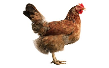 Isolated image of chicken in a white background - clipping path.