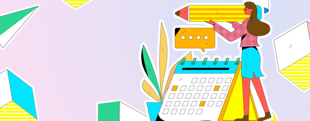 Sign in people flat vector concept operation hand drawn illustration
