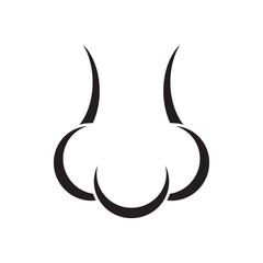 Nose icon,logo illustration design template.