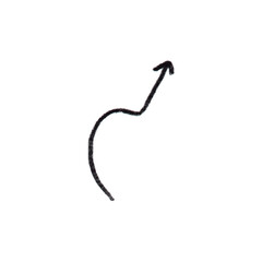 hand drawn arrow on transparent background. PNG