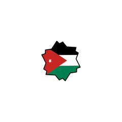 Jordan flag icon, illustration of national flag design with elegance concept, perfect for independence design