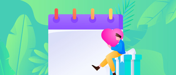 Sign in people flat vector concept operation hand drawn illustration
