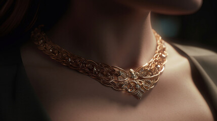 Woman with a white dress with lots of diamonds. generative ai.