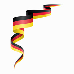 German flag wavy abstract background. Vector illustration.