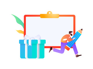 Sign in people flat vector concept operation hand drawn illustration
