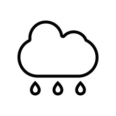 Dynamic Cloud and Rain Icon for Weather and Forecast Apps