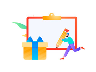 Sign in people flat vector concept operation hand drawn illustration
