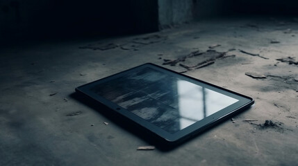 Blank screen mockup mobile phone. generative ai.	